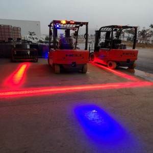 Luce rossa per aree pericolose per carrelli elevatori a LED per sicurezza dei pedoni